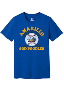 Summit Sportswear Amarillo Sod Poodles Blue Soft Arch Short Sleeve T Shirt