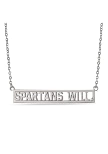 Michigan State Spartans Adjustable Script Necklace