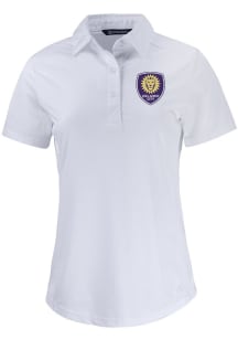 Cutter and Buck Orlando City SC Womens White Prospect Short Sleeve Polo Shirt