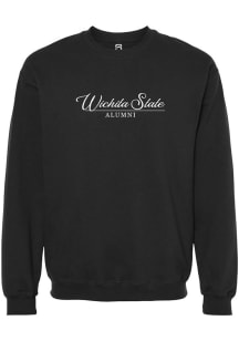 Summit Sportswear Wichita State Shockers Womens Black Alumni Crew Sweatshirt
