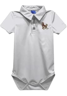 Vive La Fete Bloomsburg University Huskies Baby White Team Short Sleeve One Piece Polo