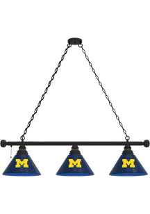 Black Michigan Wolverines 3 Shade Billiard Lamp