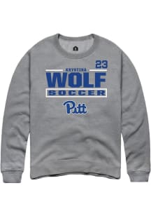 Krystina Wolf Rally Mens Graphite Pitt Panthers NIL Stacked Box Player Crew