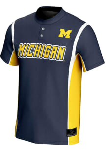 Youth Michigan Wolverines Navy Blue ProSphere Rival Baseball Jersey Jersey