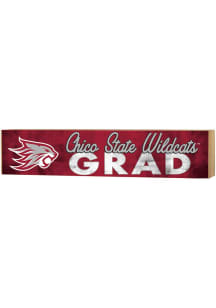 KH Sports Fan CSU Chico Wildcats 3x13 Block Sign Grad Sign - Crimson