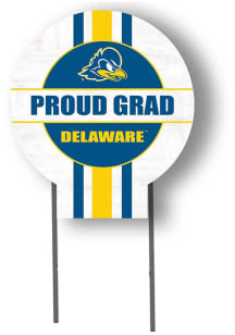 Delaware Fightin' Blue Hens KH Sports Fan Grad graduation graphic Yard Sign - White