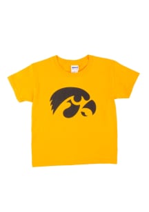 Iowa Hawkeyes Youth Gold Logo Short Sleeve T-Shirt
