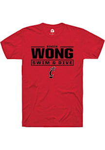 Benson Wong Cincinnati Bearcats Red NIL Stacked Box Short Sleeve Player T Shirt