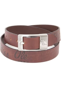 Ole Miss Rebels Leather Brandish Mens Belt