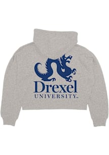 Blue 84 Drexel Dragons Womens Grey Cloud Fleece Long Sleeve Full Zip Jacket