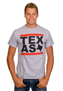Texas Grey Tex As Block Short Sleeve T Shirt