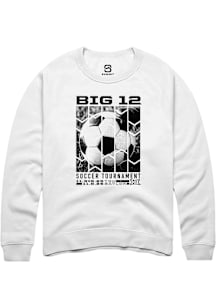 Summit Sportswear Big 12 Mens White 2025 Soccer Tournament Long Sleeve Crew Sweatshirt