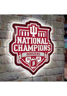 Indiana Hoosiers 2025 CFP National Champions Trophy Sign - Crimson