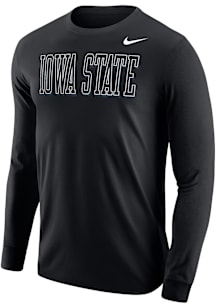 Nike Iowa State Cyclones Black Word Mark Blackout Long Sleeve T Shirt