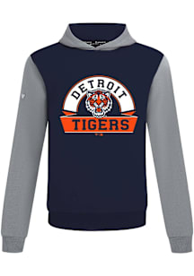 Levelwear Detroit Tigers Mens Navy Blue Ultimate Banner Arch Long Sleeve Hoodie