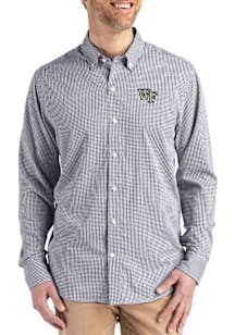 Cutter and Buck Wake Forest Demon Deacons Mens Black Skyline Long Sleeve Dress Shirt