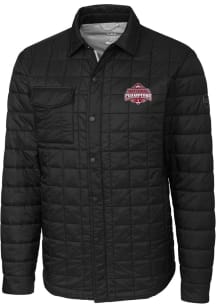 Mens Ohio State Buckeyes Black Cutter and Buck 2024 Football National Champion Rainier PrimaLoft..