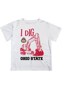 Infant Ohio State Buckeyes White Vive La Fete Excavator Short Sleeve T-Shirt