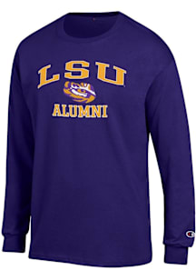 Champion LSU Tigers Purple Logo Alumni Jersey Long Sleeve T Shirt