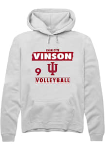Charlotte Vinson Indiana Hoosiers Mens White NIL Striped Player Hood