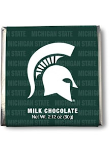 Green Michigan State Spartans 9pc Square Milk Chocolate Candy