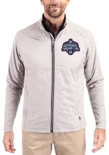 Cutter and Buck UConn Huskies Mens Ash 2025 National Champions Adapt Eco Medium Weight Jacket