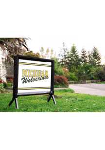 White Michigan Wolverines Stripes Yardsy Light Up Yard Sign