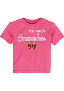 Washington Commanders Toddler Girls Pink Big Game Short Sleeve T-Shirt
