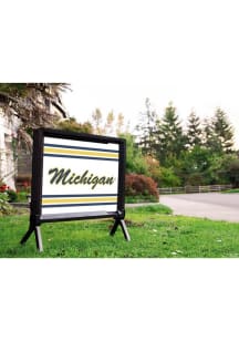 White Michigan Wolverines Script Yardsy Light Up Yard Sign