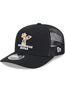New Era Milwaukee Bucks Hardwood Classic 9SEVENTY Adjustable Hat - Black