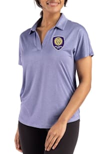 Cutter and Buck Orlando City SC Womens Lavender Coastline Short Sleeve Polo Shirt