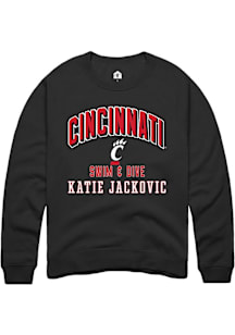 Katie Jackovic Cincinnati Bearcats Mens Black NIL Arch Logo Player Crew