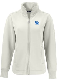 Cutter and Buck Kentucky Wildcats Womens White Roam Light Weight Jacket