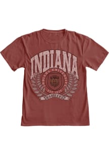 Indiana Hoosiers Crimson Hoosier The Bison Laurels Short Sleeve T Shirt