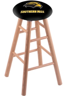 Southern Mississippi Golden Eagles Round Cushion Oak Pub Stool - Brown