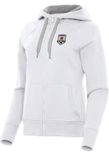 Antigua Sacramento Republic FC Womens White Victory Long Sleeve Full Zip Jacket