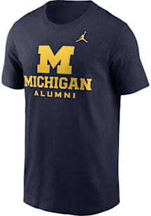 Nike Michigan Wolverines Navy Blue Alumni Short Sleeve T Shirt