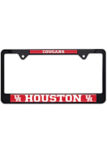 Houston Cougars Black Metal License Plate Frame - Black