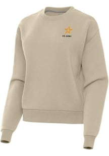 Antigua Army Womens Khaki Victory Crew Sweatshirt