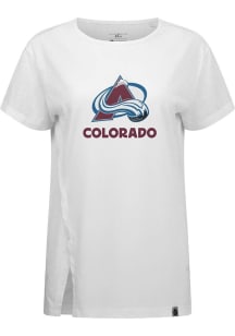 Levelwear Colorado Avalanche Womens White Influx Home Turf Short Sleeve T-Shirt