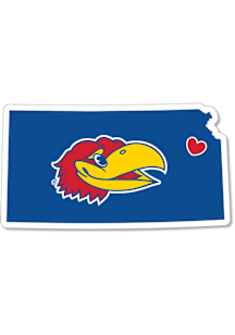 Kansas Jayhawks 2in Jayhawk Head Dizzler Stickers - Blue