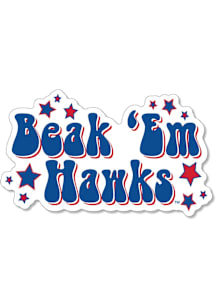 Kansas Jayhawks 3.5in Beak Em Rugged Stickers - Blue