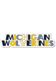 Michigan Wolverines 2in Stacked Block Text Dizzler Stickers - Navy Blue