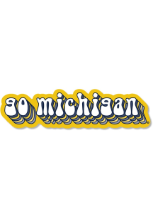 Michigan Wolverines 2in Bubble Text Dizzler Stickers - Navy Blue