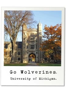 Michigan Wolverines 3.5in Polaroid Rugged Stickers - Navy Blue