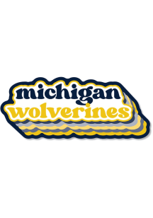 Michigan Wolverines 3.5in Bubble Cloud Tect Rugged Stickers - Navy Blue