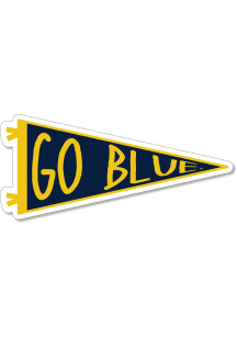 Blue Michigan Wolverines 3.5in Pennant Rugged Stickers