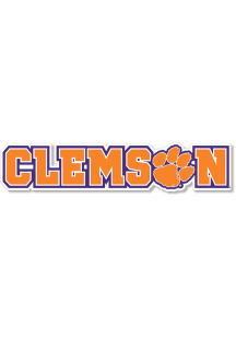 Clemson Tigers 2in Block Text Dizzler Stickers - Orange