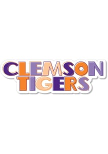 Clemson Tigers 2in Stacked Block Text Dizzler Stickers - Orange