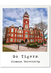 Clemson Tigers 3.5in Polaroid Rugged Stickers - Orange
